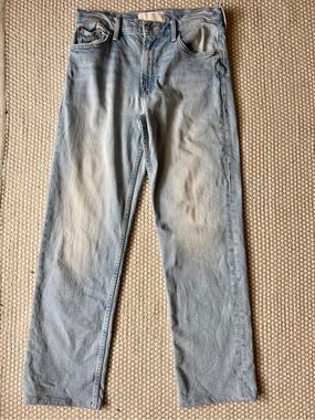 MOTHER | Light Wash High Waisted Straight Leg Jeans | Size 28